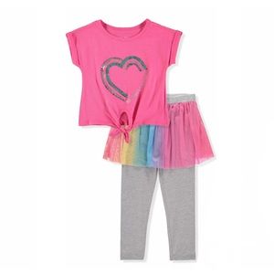 Girl’s tutu leggings and top ser